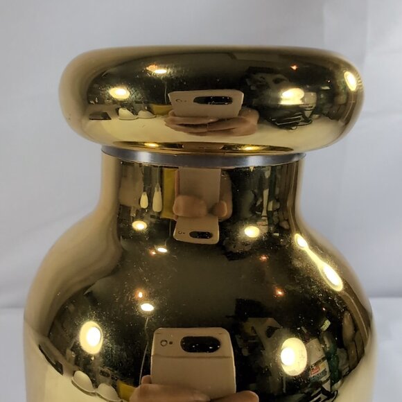 Guzzini Gold Metal Water Bottle Travel 12h Hot 24h Cold 500ml Thermo Reuseable - Picture 3 of 16